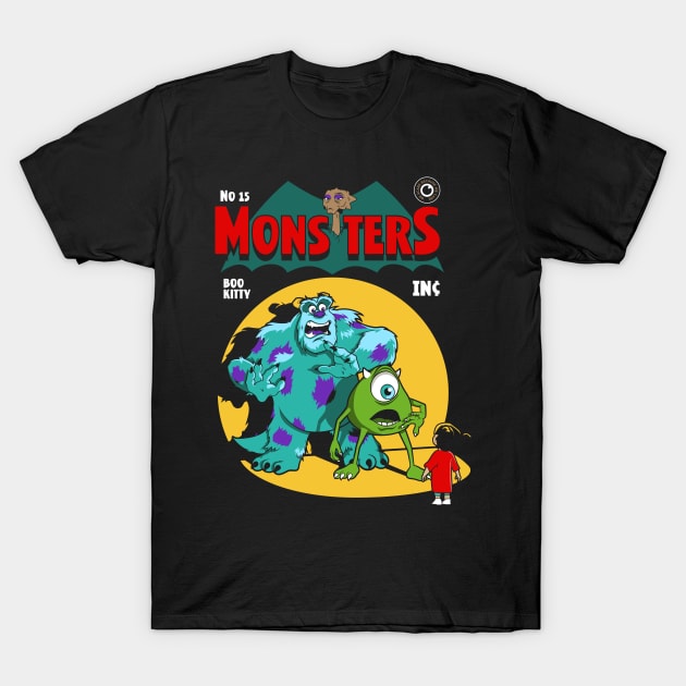 Mons-ters Inc Comic T-Shirt by FOUREYEDESIGN